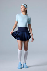 Tech Merino Mixed Media Tennis Skirt