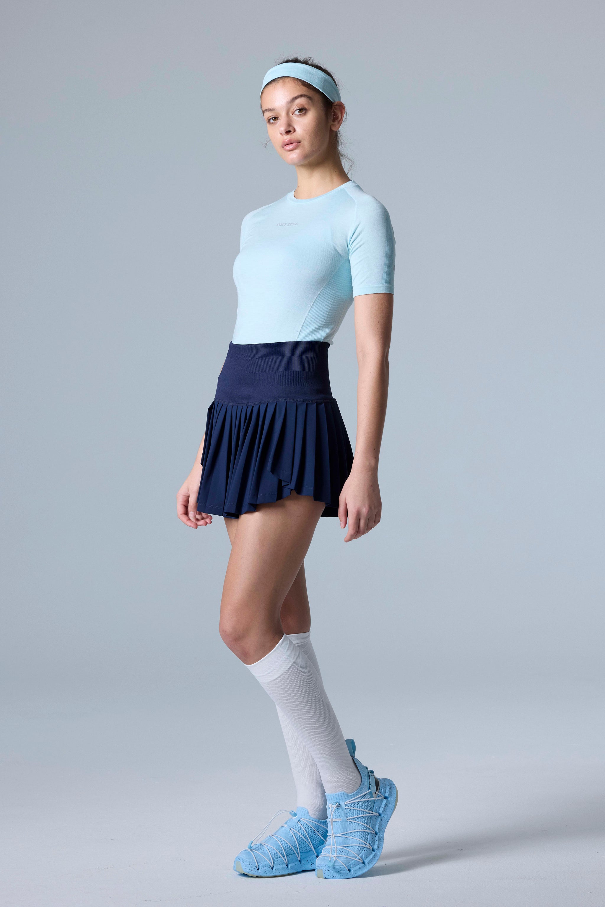 Tech Merino Mixed Media Tennis Skirt