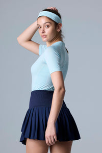 Tech Merino Mixed Media Tennis Skirt