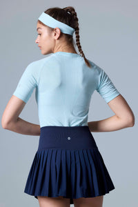 Tech Merino Mixed Media Tennis Skirt