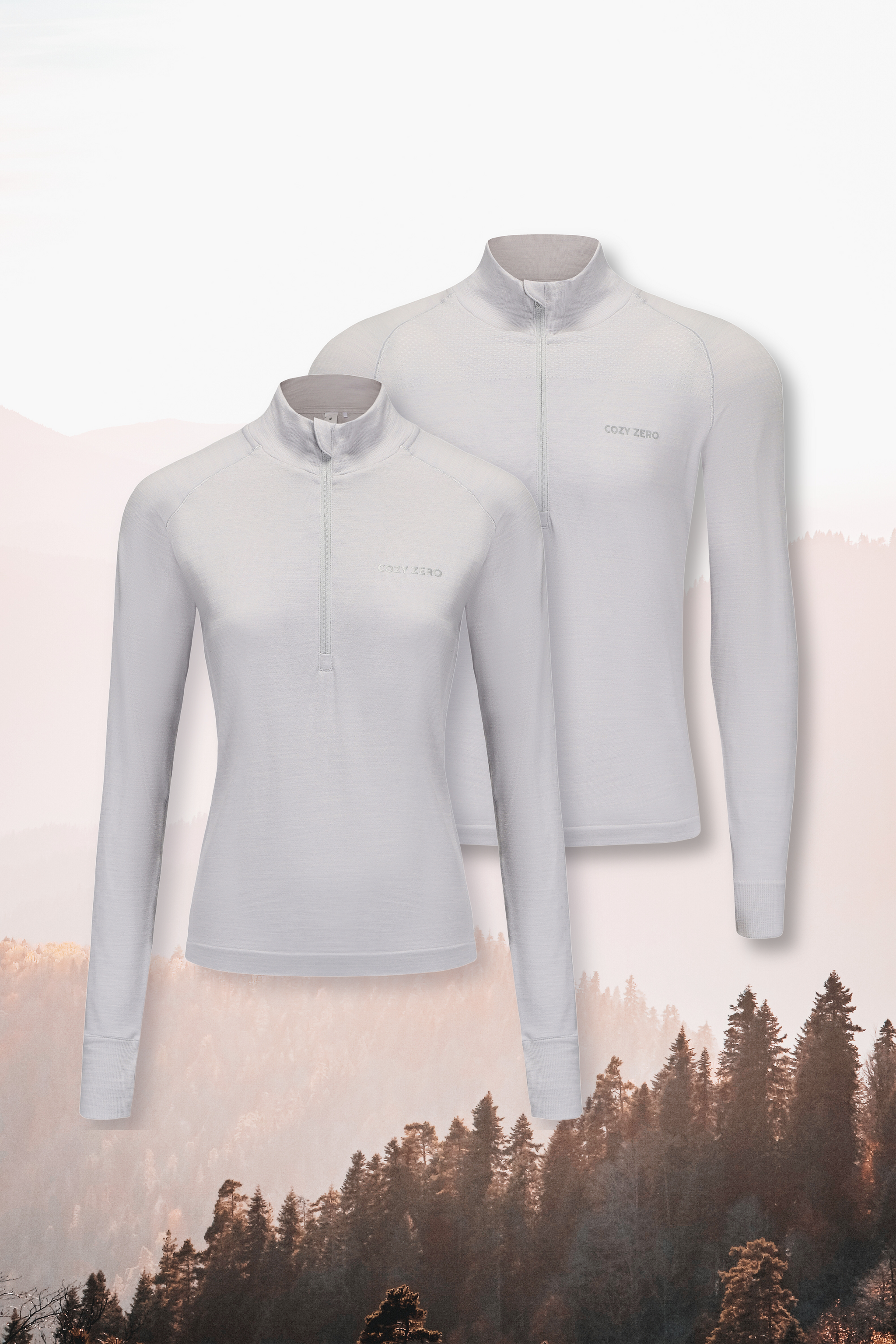 Couple's Tech Merino Classic Fit Half Zip Long Sleeve Top